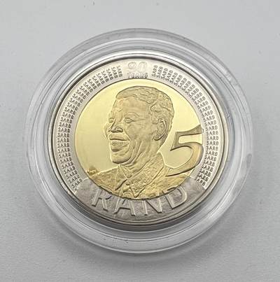 S&S Numismatic世界钱币-拍卖 第116期  - 南非2008年 曼德拉总统诞辰90周岁 5兰特双色纪念币 精制