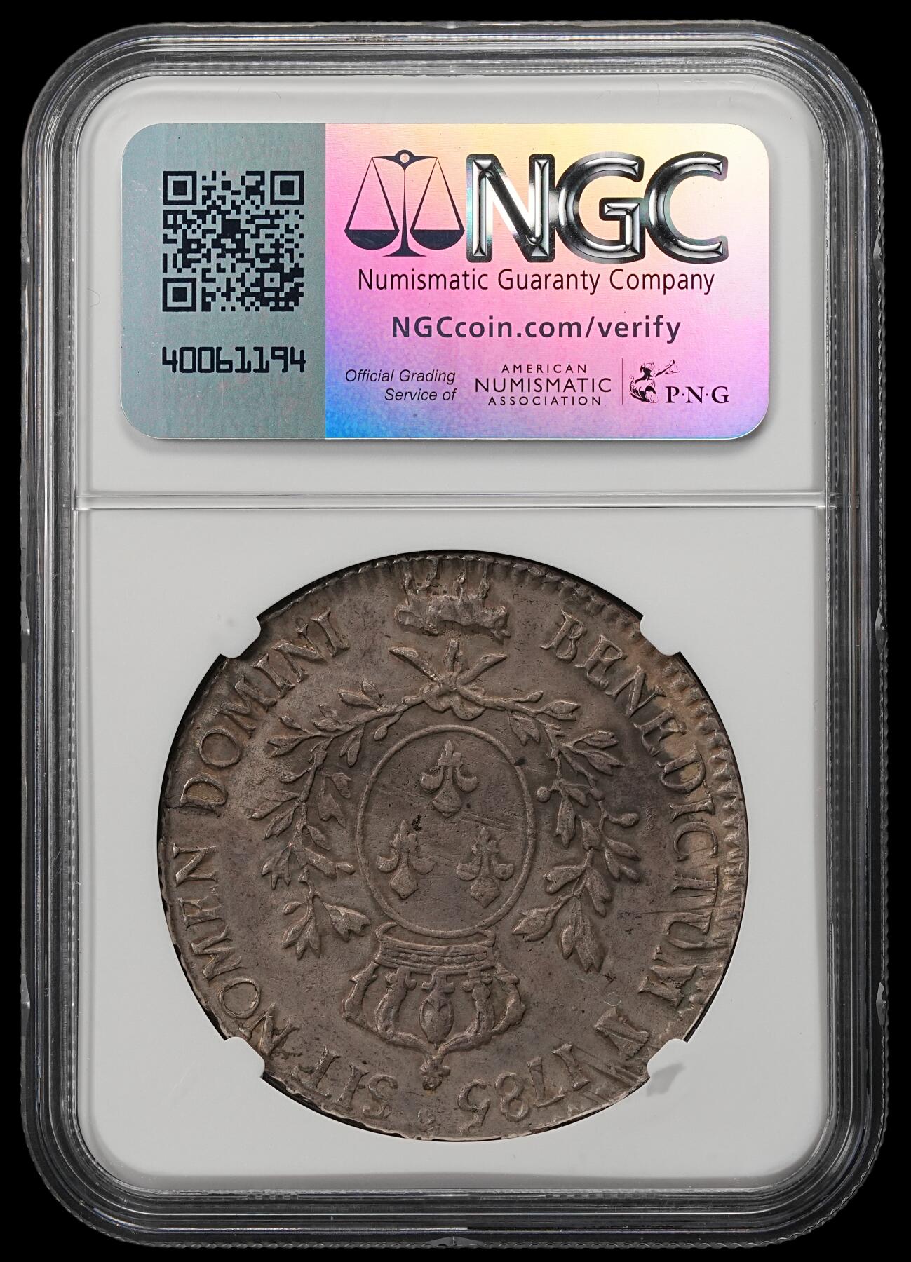 修遠堂世界钱币第五十四期 全场包邮 NGC AUD 1785年法国1埃居大银币 路易十六 厚重包浆没看出有什么洗