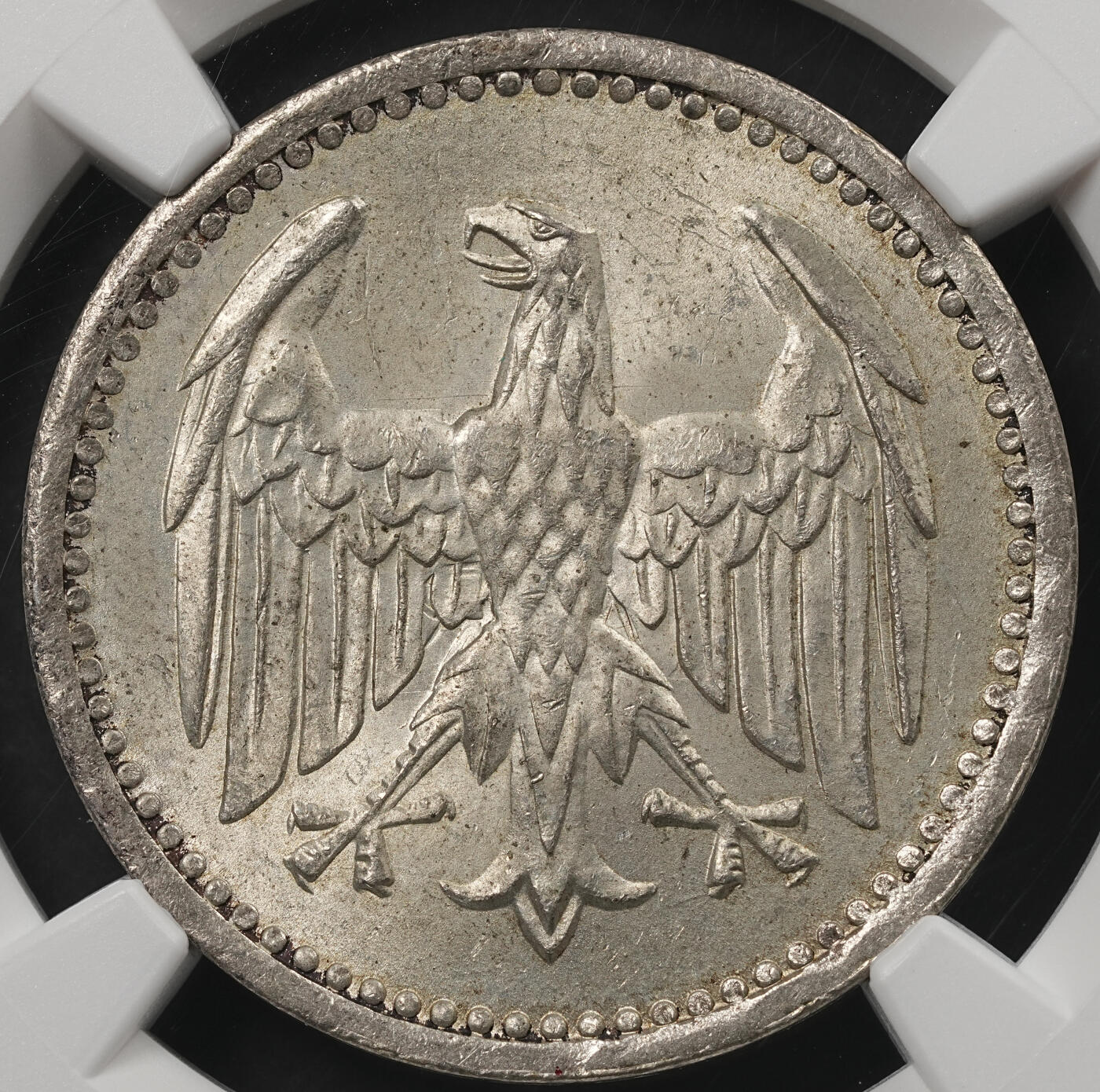 修遠堂世界钱币第五十四期 全场包邮 NGC MS64 1924年魏玛政府3马克银币 A厂铭