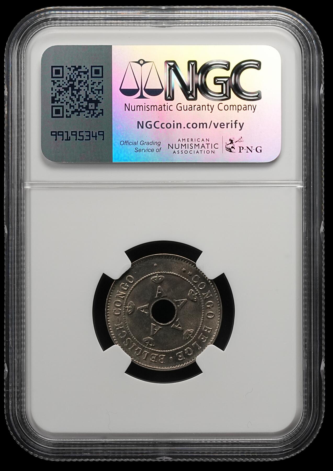 修遠堂世界钱币第五十四期 全场包邮 NGC MS64 1921年比属刚果中孔10分