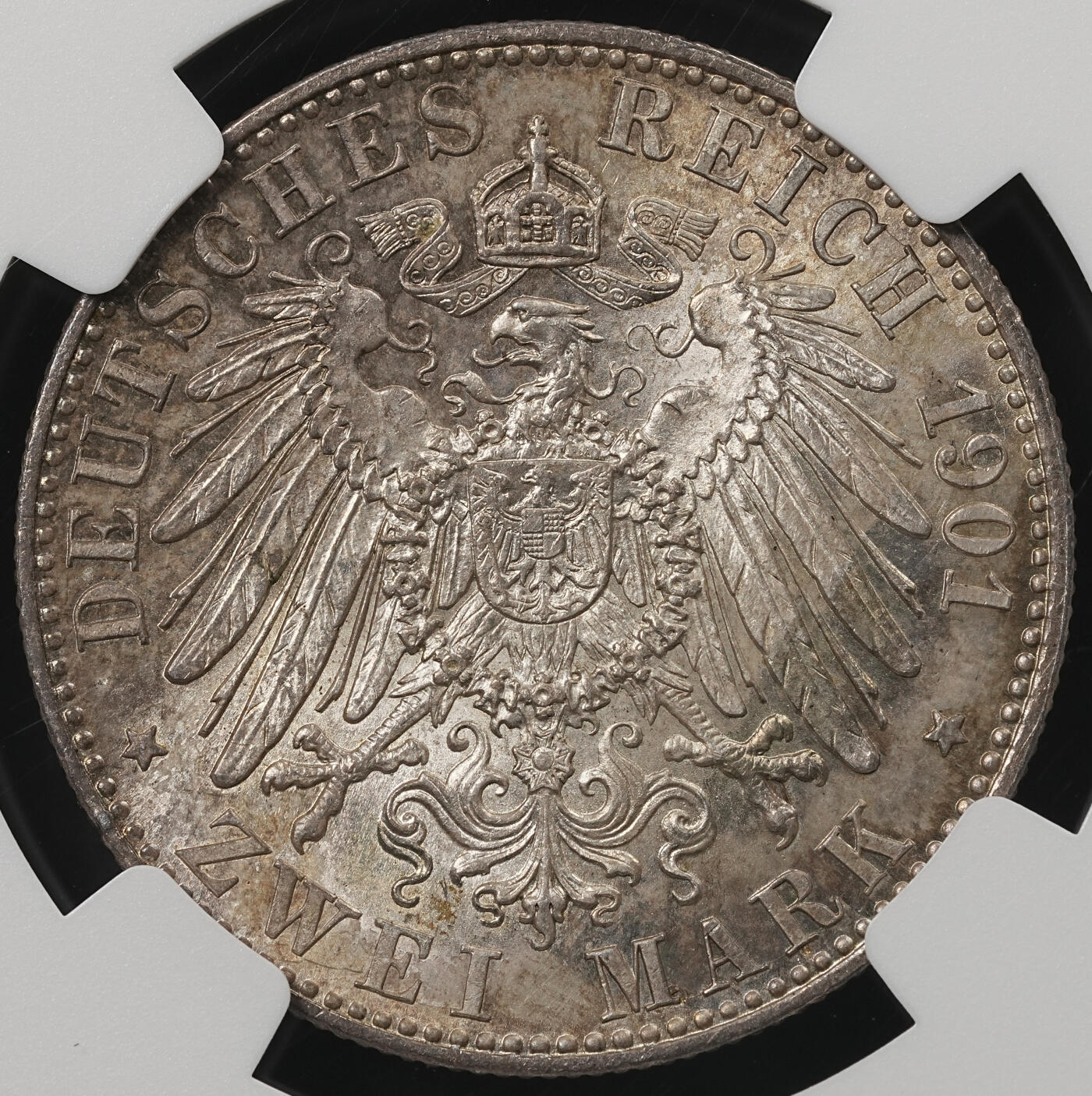 修遠堂世界钱币第五十四期 全场包邮 NGC MS63 1901年普鲁士建国200周年2马克银币