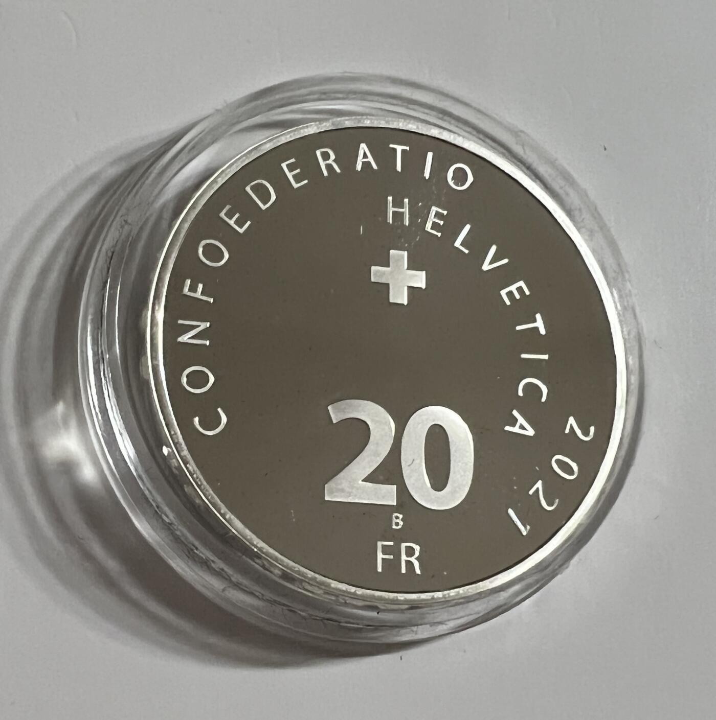 S&S Numismatic世界钱币-拍卖 第114期  获奖币*瑞士2021年 未来的能源-水电 20法郎彩色精制纪念银币 盒证齐全