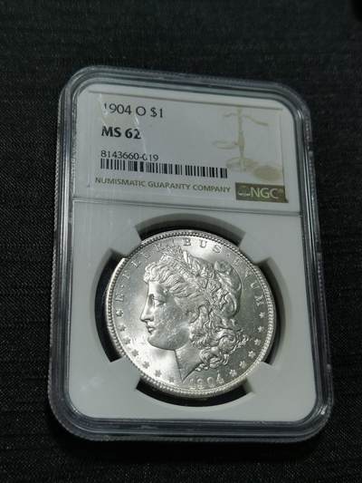 臻藏泉阁国内外钱币 - NGC MS62 1904美国摩根一美元银币