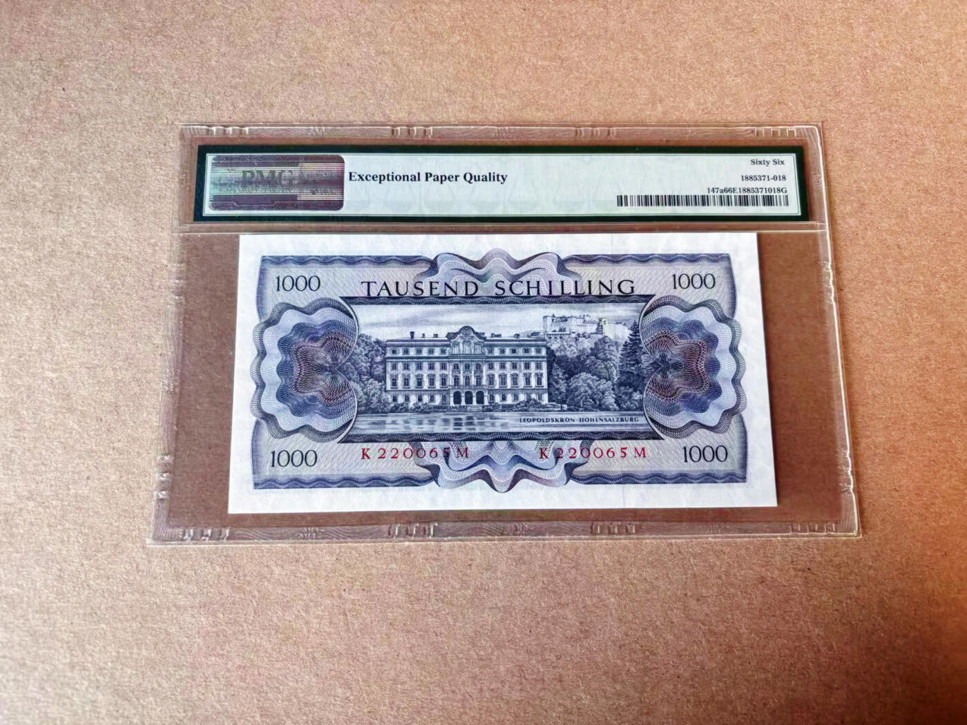 【Blue Auction】✨世界纸币精拍第609期【精】 【无47】奥地利 1966年1000先令 苏特纳 PMG66EPQ 老壳 