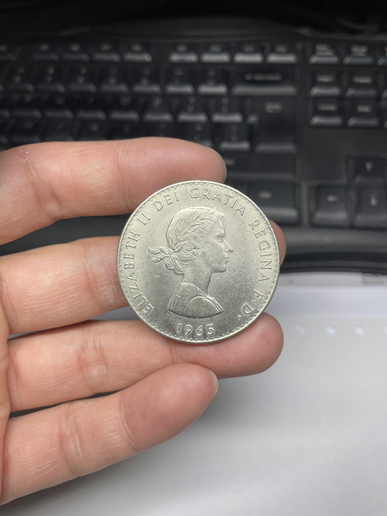 每日一拍，2025年集古藏今外币拍卖第一期-第2场—（总第192拍），可以寄存60天，满160元包邮。 1965年英国克朗纪念币