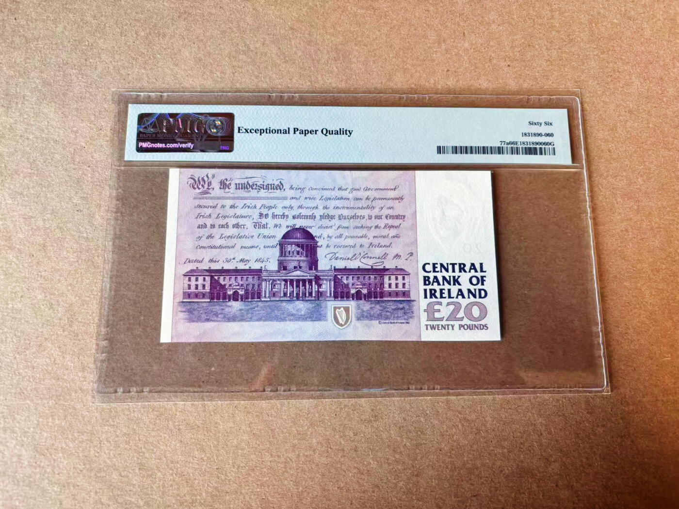 【Blue Auction】✨世界纸币精拍第609期【精】 爱尔兰 1994年20镑 PMG66EPQ 