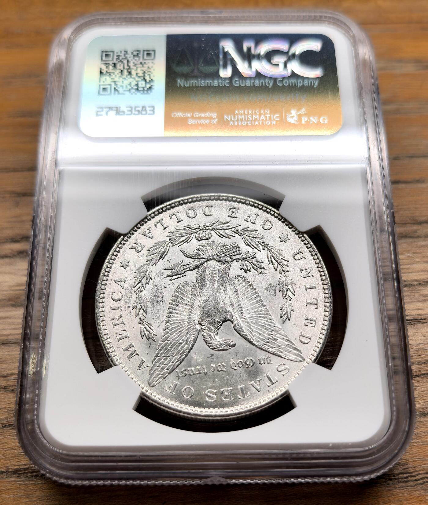 凡希社世界钱币微拍第二百九十五期 1888美国摩根壹元大银NGC-MS63