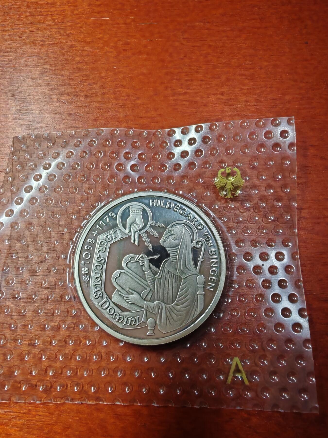 长老汇龙年精选第四十四场拍卖 1998A德国宾根诞辰900周年10马克精制银币