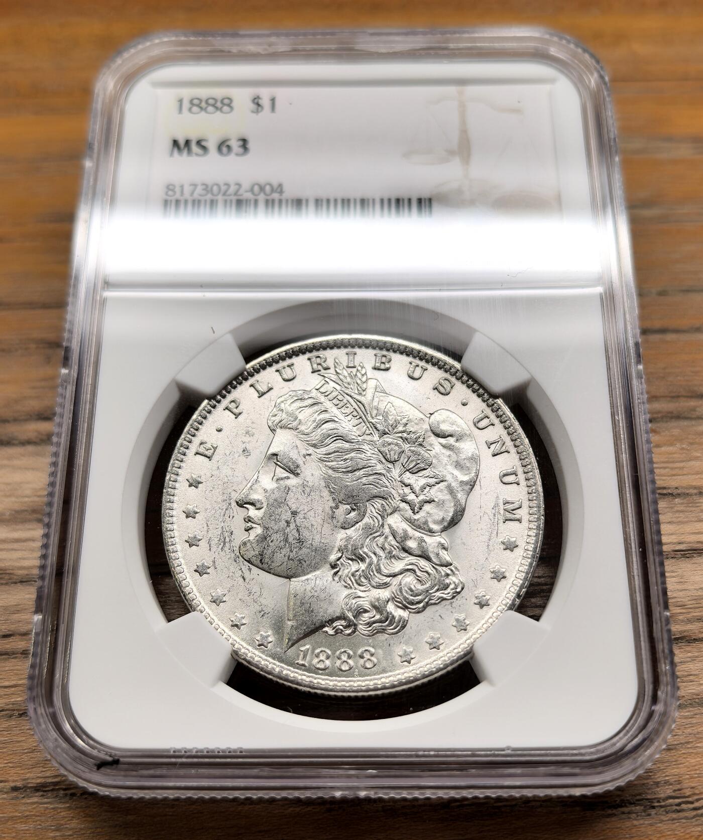 凡希社世界钱币微拍第二百九十五期 1888美国摩根壹元大银NGC-MS63