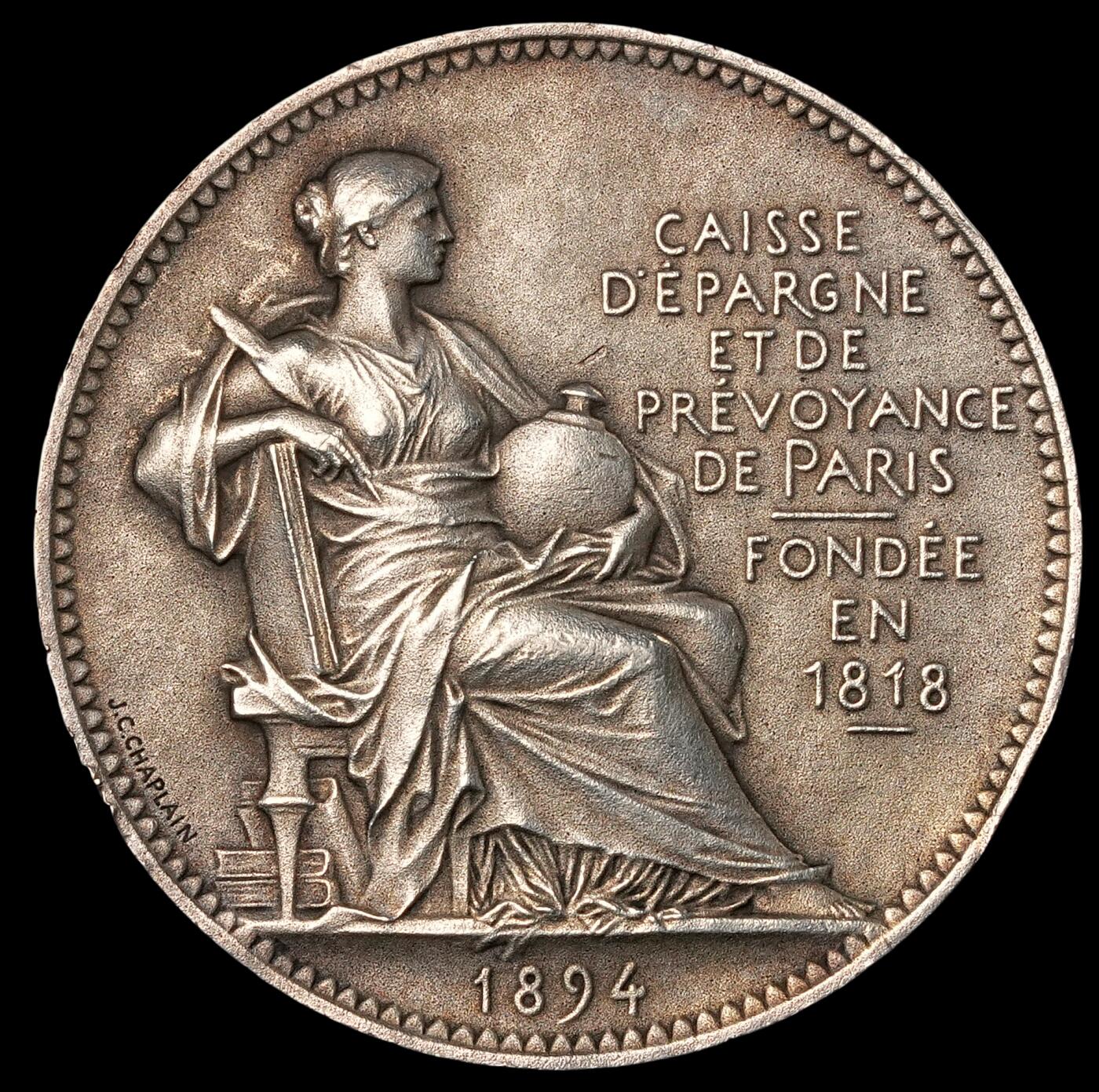 修遠堂世界钱币第五十四期 全场包邮 1894年法国银章 14.84g