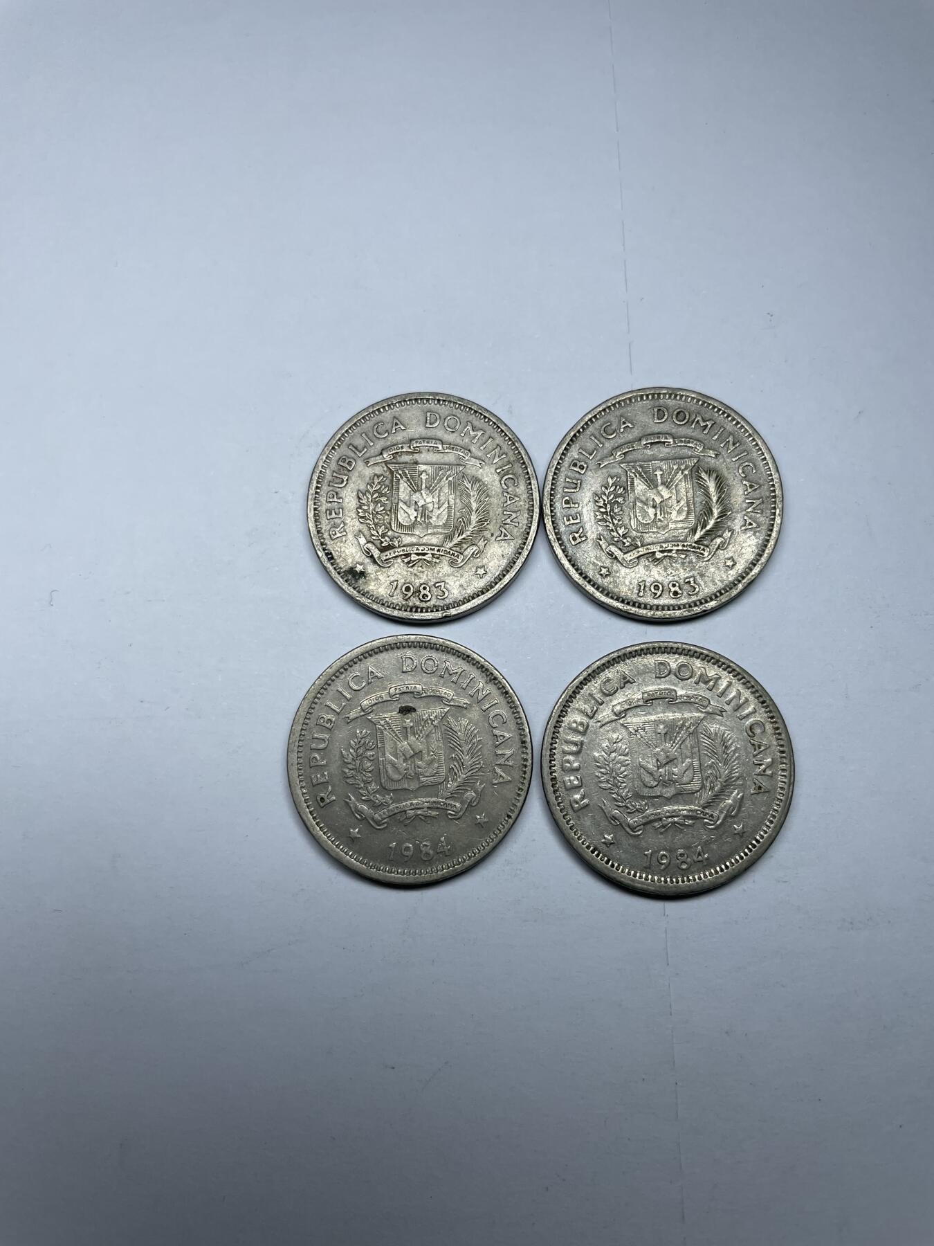 每日一拍，2025年集古藏今外币拍卖第一期-第2场—（总第192拍），可以寄存60天，满160元包邮。 多米尼加5分四枚