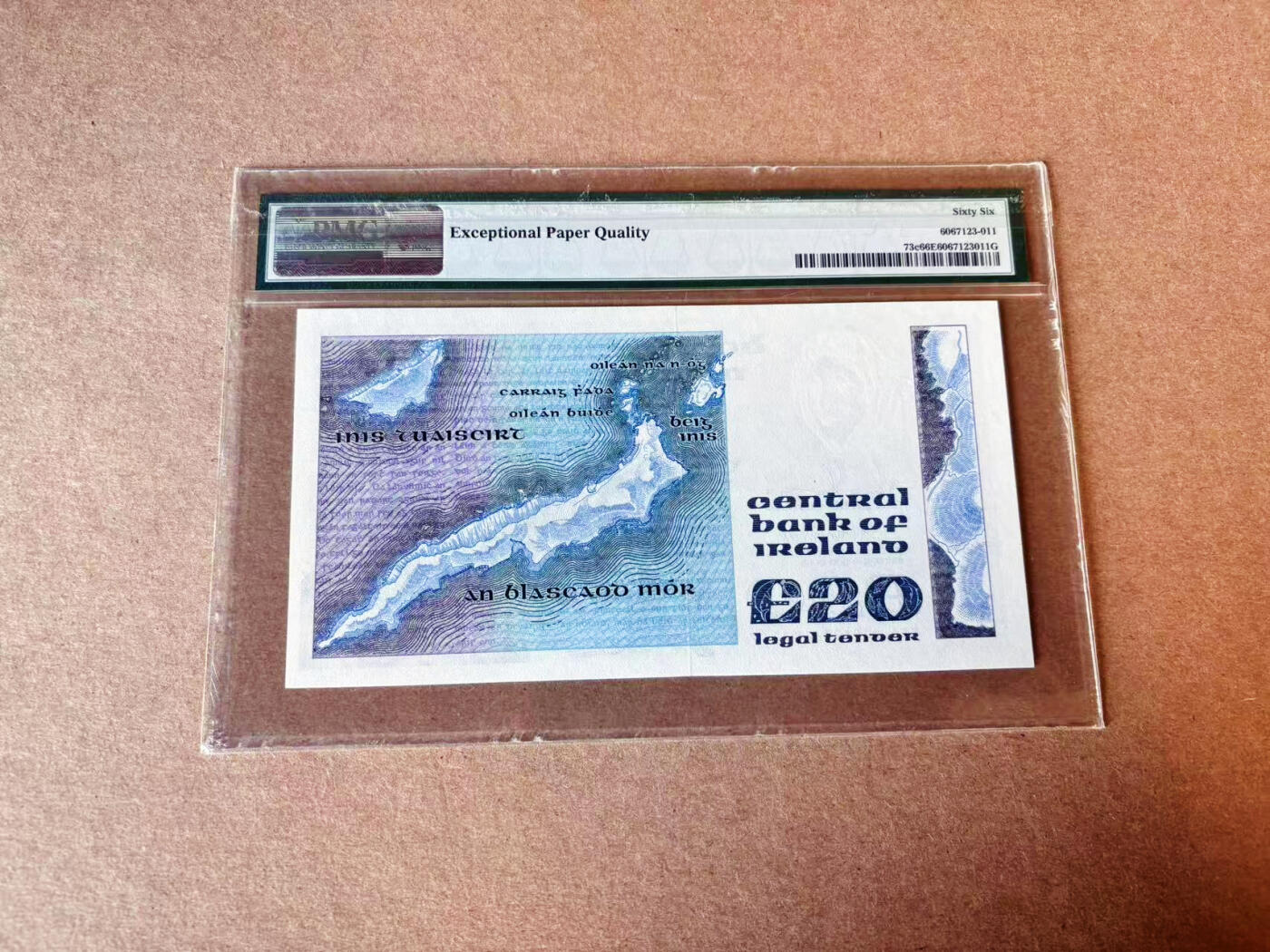 【Blue Auction】✨世界纸币精拍第609期【精】 爱尔兰 1987-92年20镑 叶芝 PMG66EPQ 