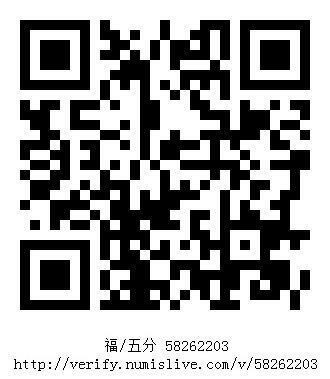南洋钱币志鉴定暹罗瓷币专场  福/五分　验证编号58262203