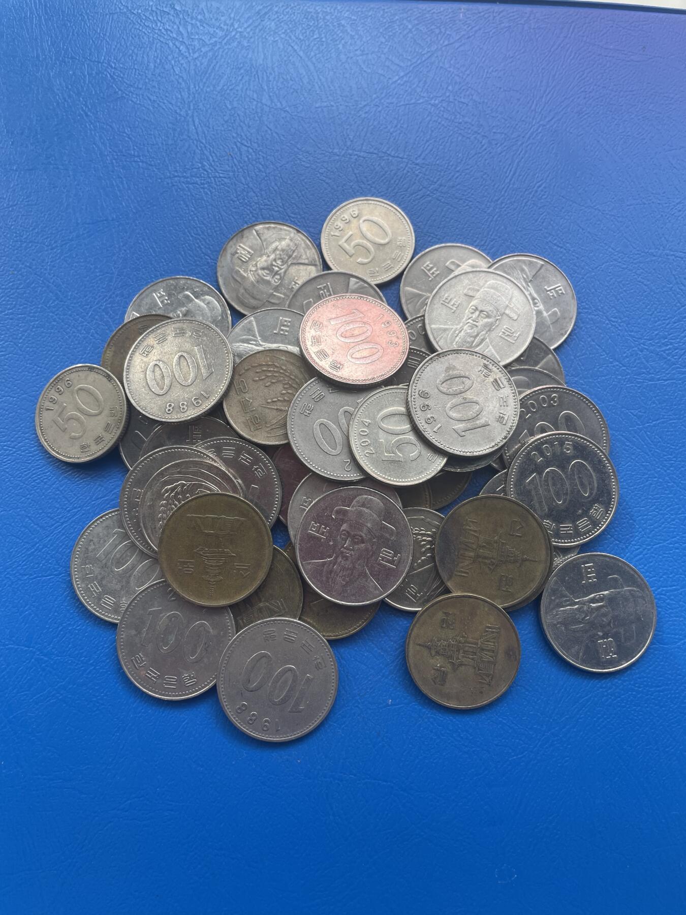 金银花邮币世界各国专场12 无佣金 各类韩国币50枚