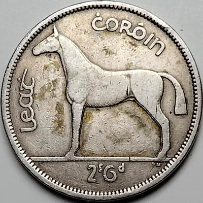 布加迪🐬～世界钱币(上海)🌾第 183 期 /  各国套币和散币 - 爱尔兰🇮🇪 1951年 2-1/2先令 32.3mm 大直径币