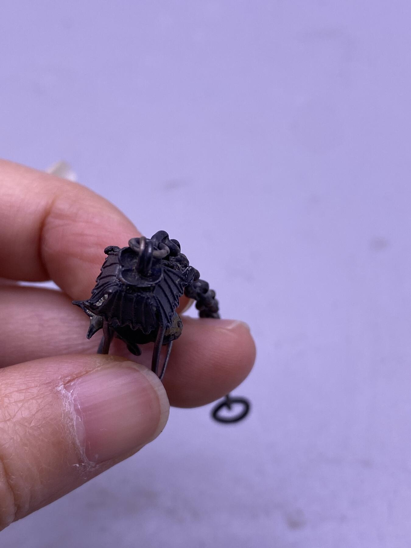 老银鸟笼挂件，尺寸9.5厘米，小巧精致，品相如图，600包快递