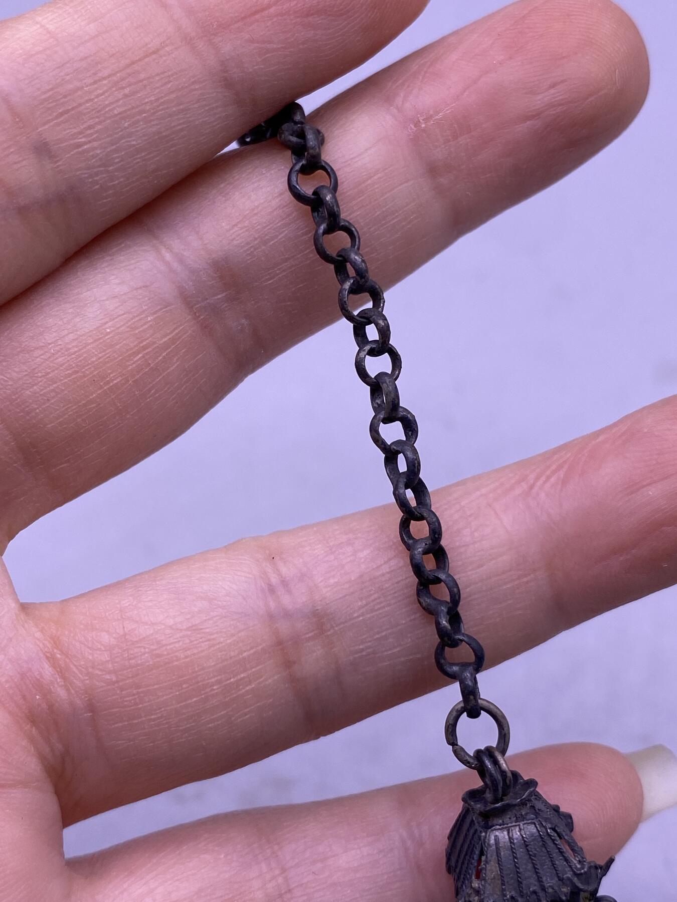 老银鸟笼挂件，尺寸9.5厘米，小巧精致，品相如图，600包快递