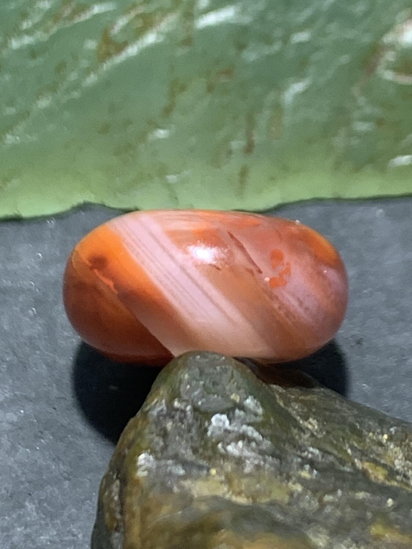 精美川料南红玛瑙面包圈卡环(跑环)一个，，