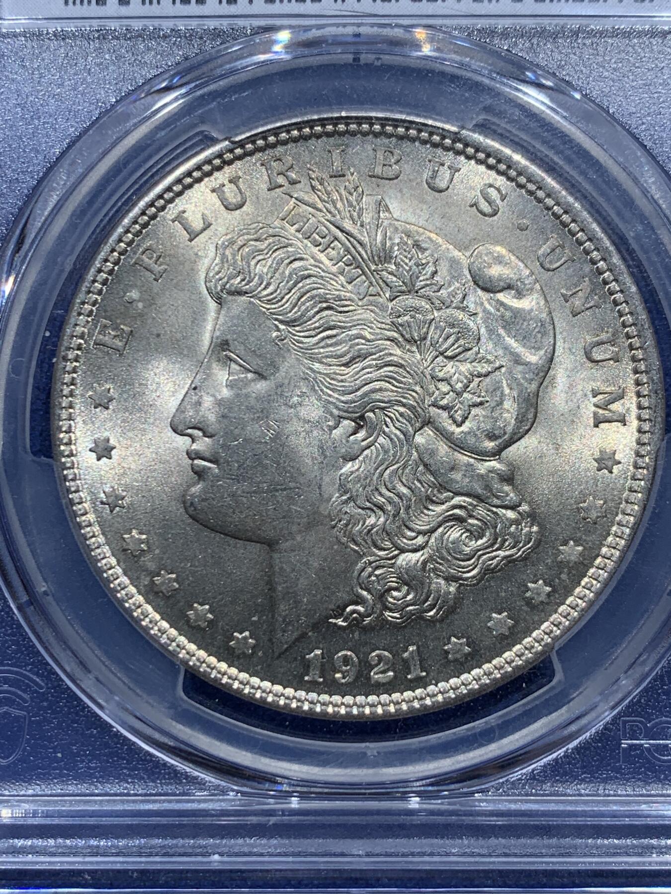《竞宝斋》第347场 周日，周一，周二  3场连拍 （全场包邮） PCGS MS64 美国1921年摩根银元