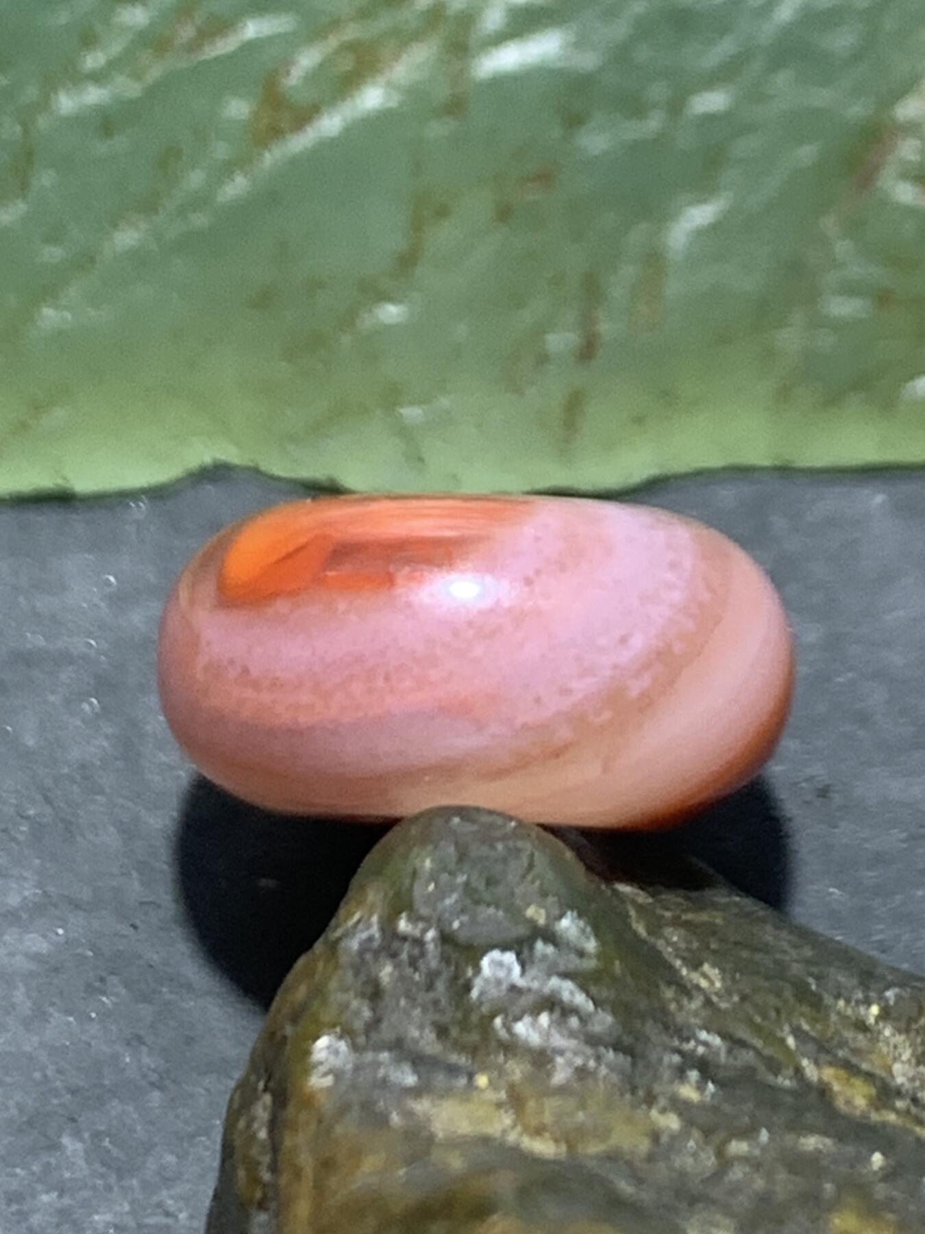 精美川料南红玛瑙面包圈卡环(跑环)一个，，