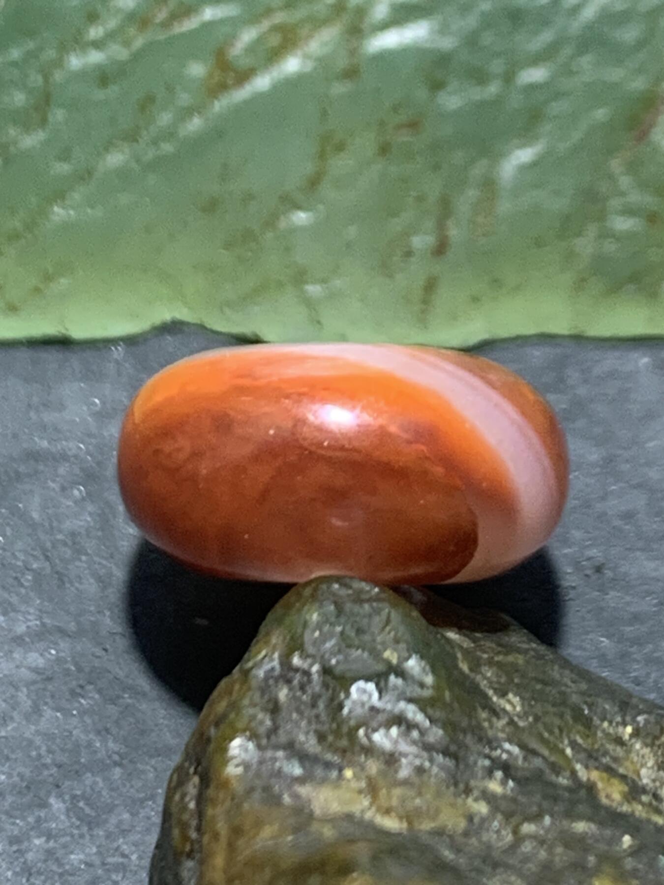 精美川料南红玛瑙面包圈卡环(跑环)一个，，