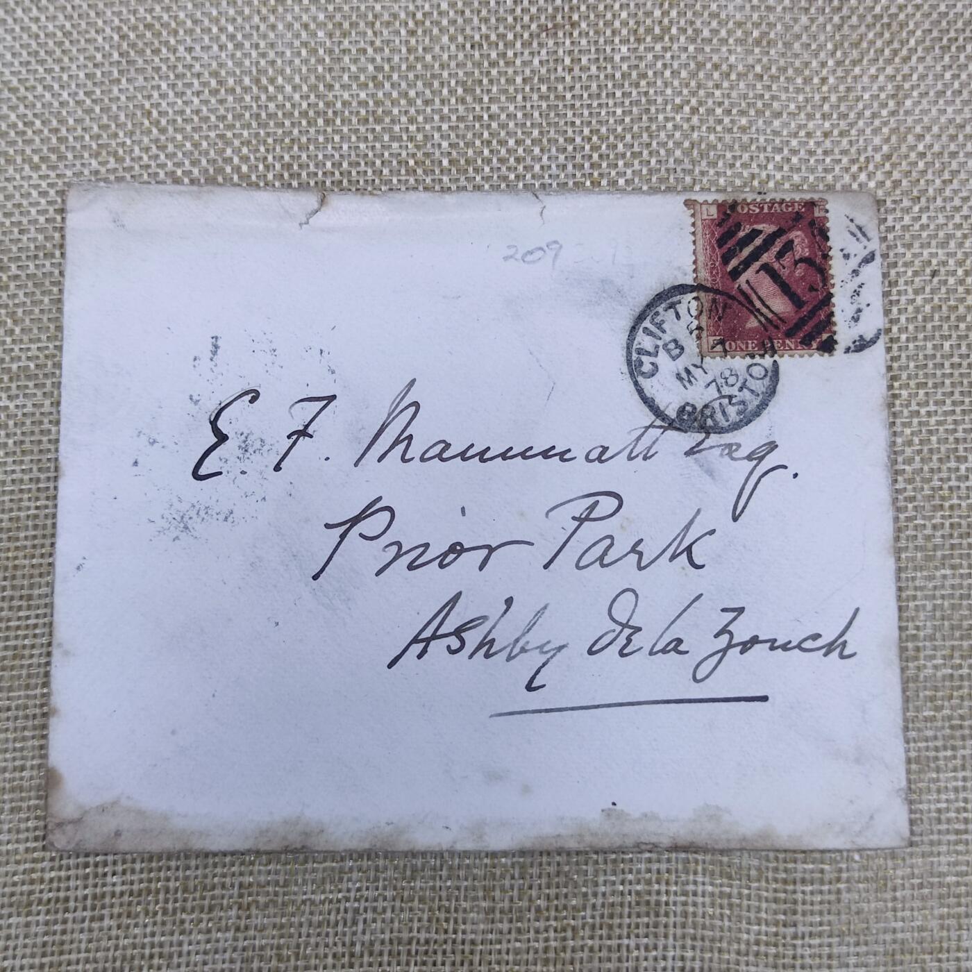 PCAI钱币15-178  纸币 邮品小专场 1878年红便士实寄封