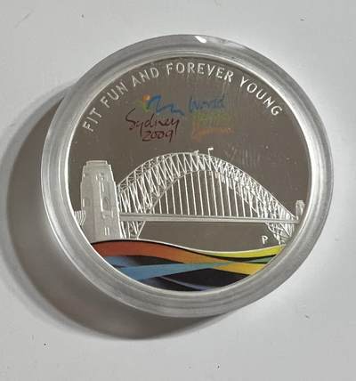 S&S Numismatic世界钱币-拍卖 第114期  - 澳大利亚2009年 世界大师赛 1澳元精制纪念银币 盒证齐全  31.1克999银