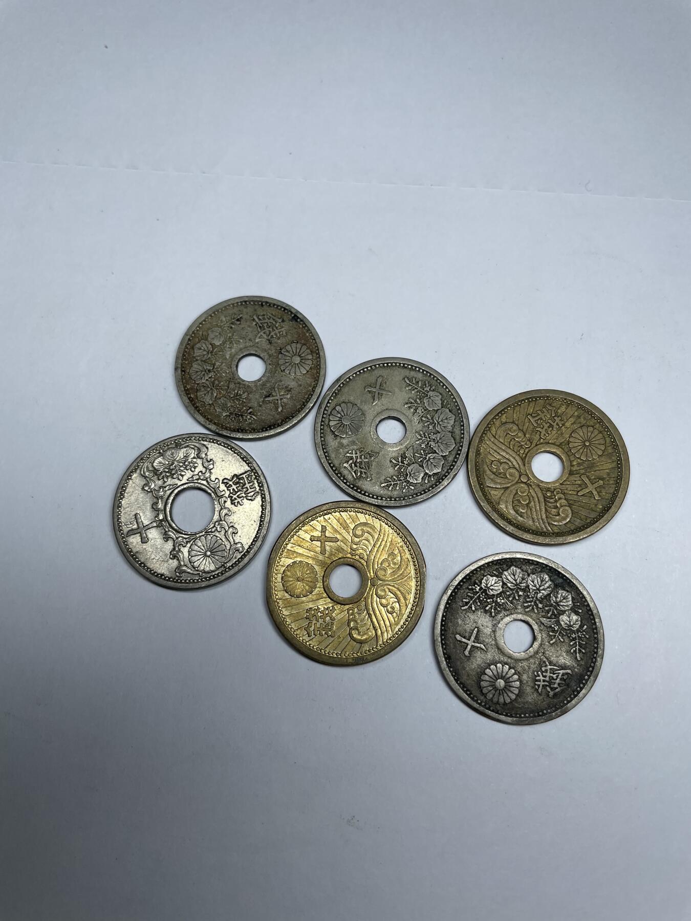 每日一拍，2025年集古藏今外币拍卖第一期-第4场—（总第194拍），可以寄存60天，满160元包邮。 日本十钱6枚
