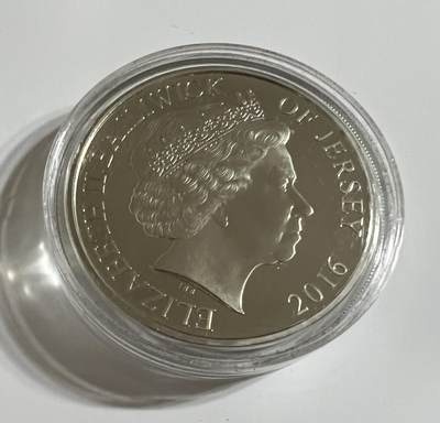 S&S Numismatic世界钱币-拍卖 第126期  泽西岛2016年 阵亡将士纪念日 5英镑彩色精制纪念币 盒证齐全，发行量4950枚