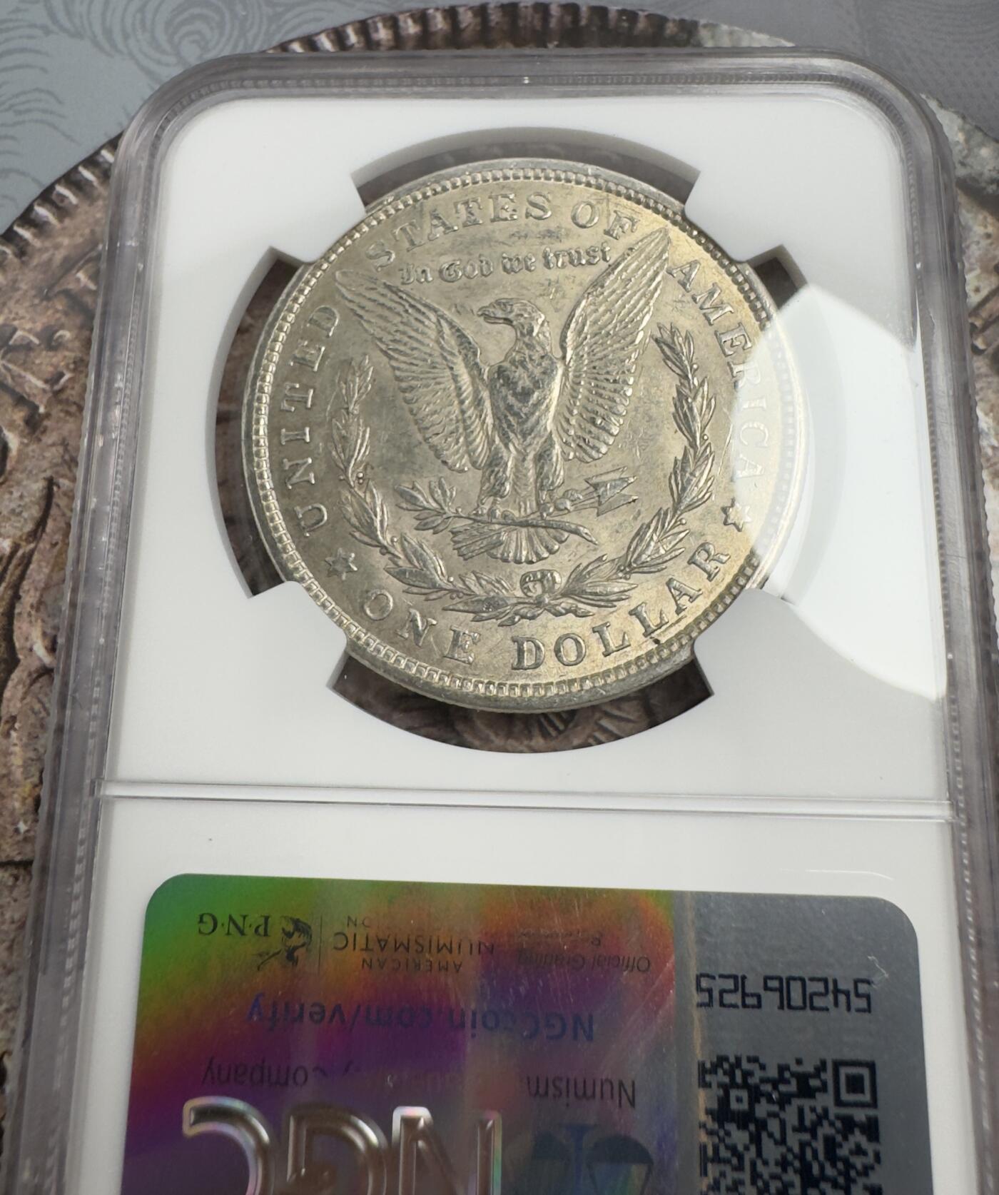 “一元初始，万象更新”新年新铺开张（第3期） 全场免押金出价 NGC-MS61 1921年美国摩根，淡金色黄油包浆