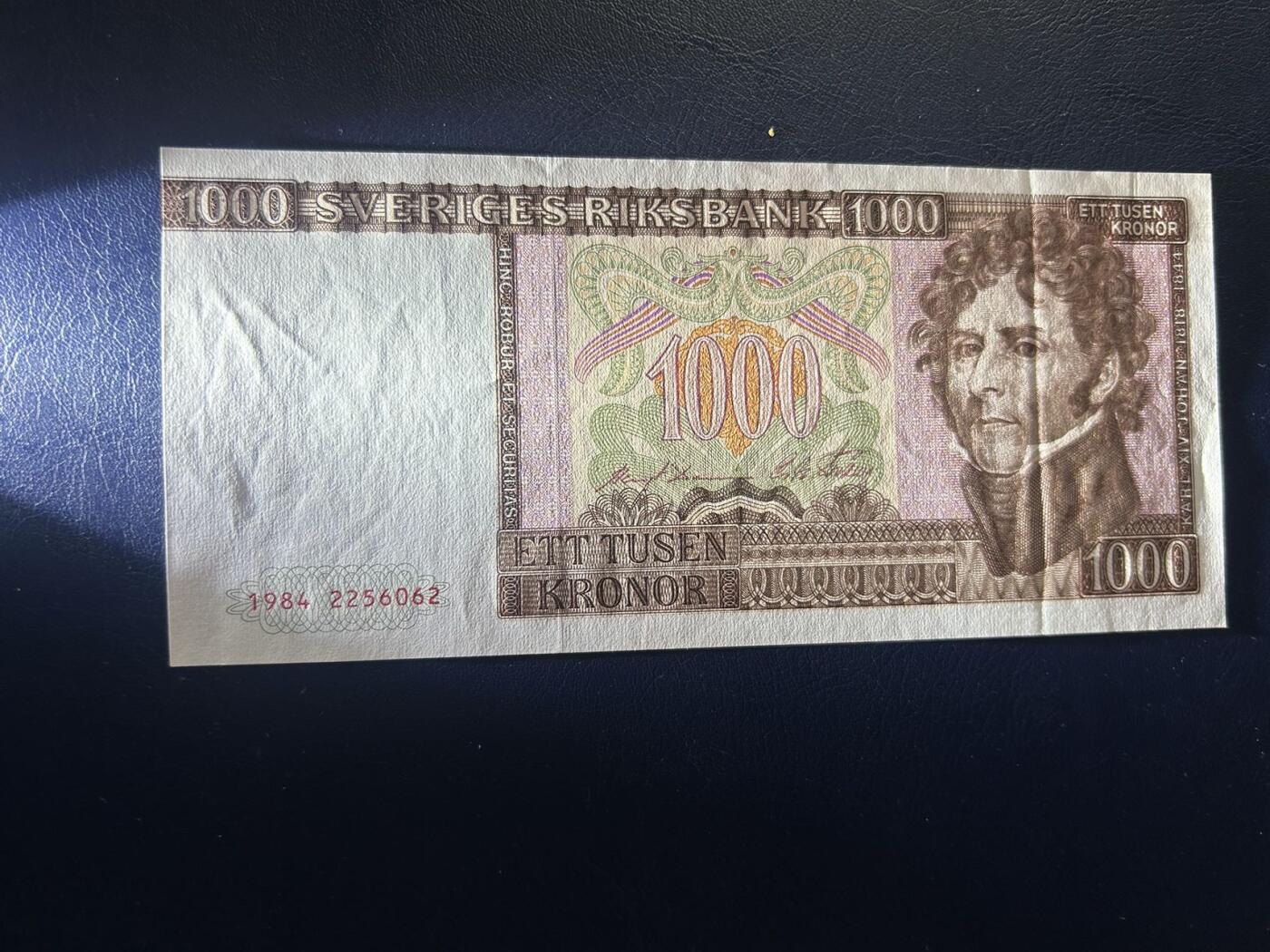 收藏联盟Quantum Auction 第406期拍卖 @征集拍品 长期供货可享分佣福利 1984年瑞典1000克朗 流通品相 见图详参