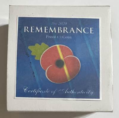 S&S Numismatic世界钱币-拍卖 第126期  泽西岛2020年 阵亡将士纪念日 5英镑镀金精制纪念币 盒证齐全，发行量4950枚