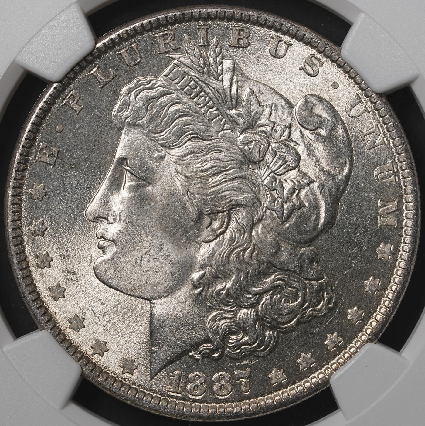 修遠堂世界钱币第五十五期 全场包邮 NGC MS64 1887年美国摩根大银币
