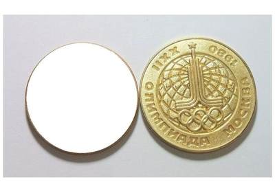 日本1980年奥运会五环 高浮雕精制镀金章 30MM - 日本1980年奥运会五环 高浮雕精制镀金章 30MM