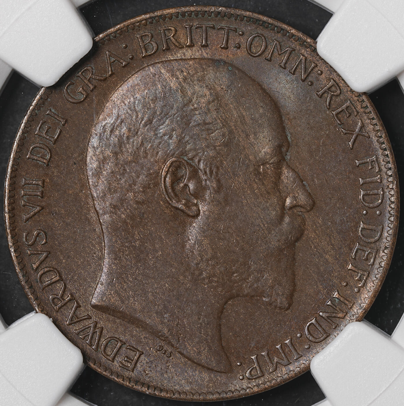 修遠堂世界钱币第五十五期 全场包邮 NGC MS63BN 1909年英国1便士铜币