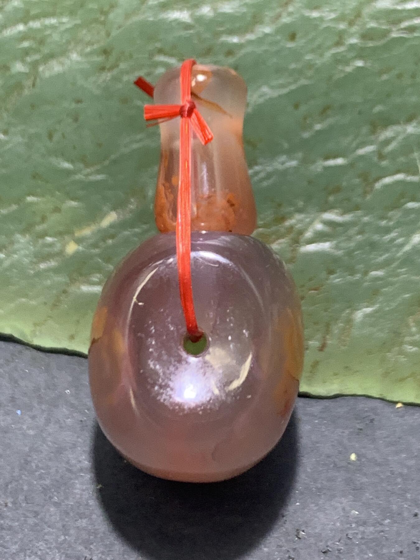 川料原皮荔枝冻飘火焰纹南红玛瑙随形佛头三通一套