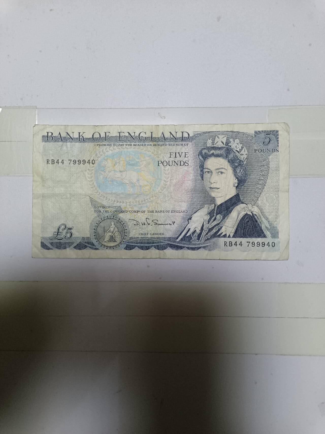 【20250117】非全新纸币第215场 英国D序列5镑