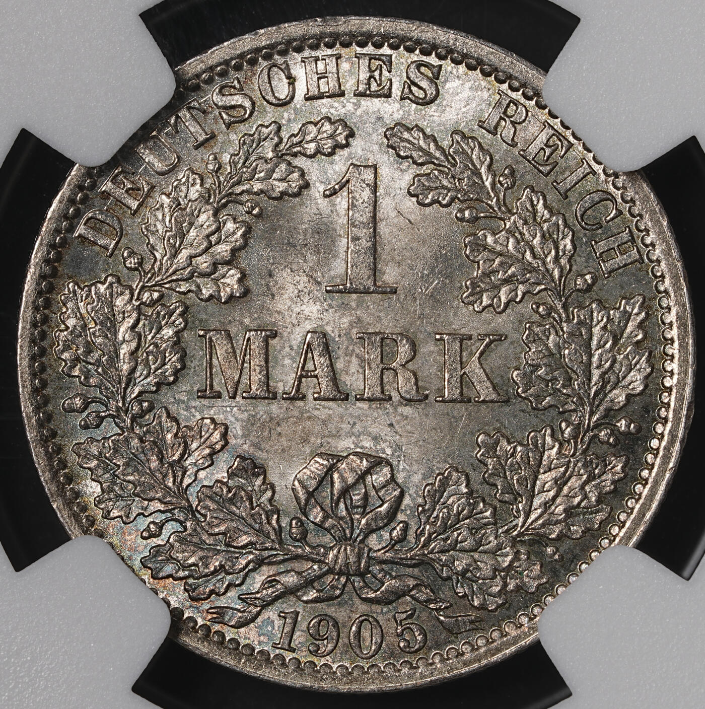 修遠堂世界钱币第五十五期 全场包邮 NGC MS64 1905年德意志第二帝国1马克银币 A厂铭