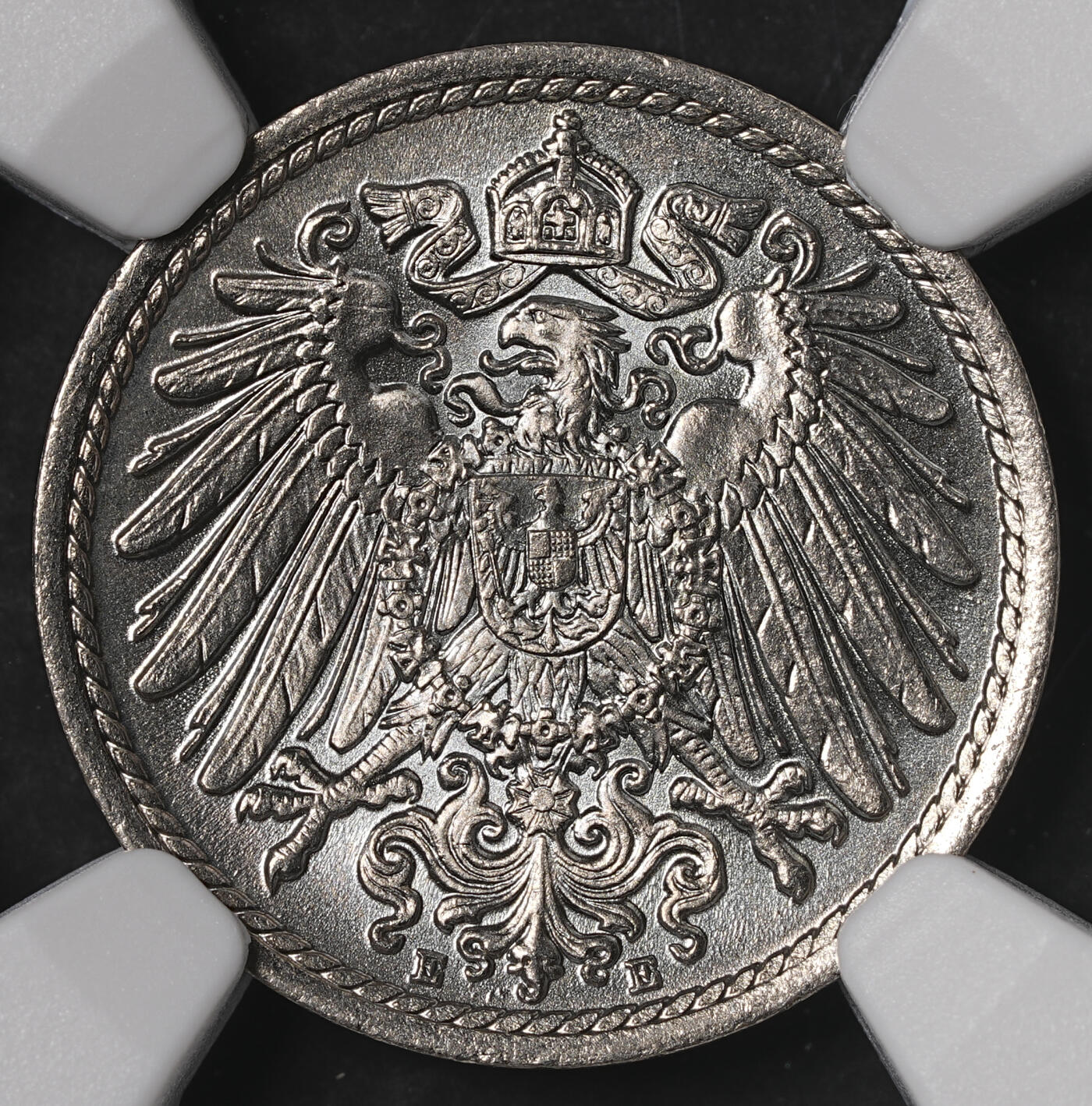 修遠堂世界钱币第五十五期 全场包邮 NGC MS64 1914年德意志第二帝国5芬尼 E厂铭