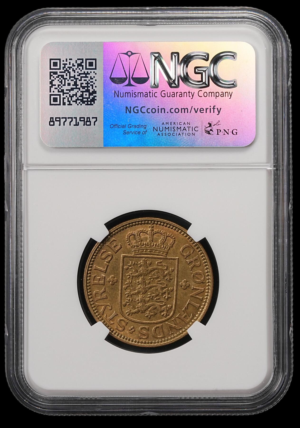 修遠堂世界钱币第五十五期 全场包邮 NGC MS62 1926年格林兰1克朗