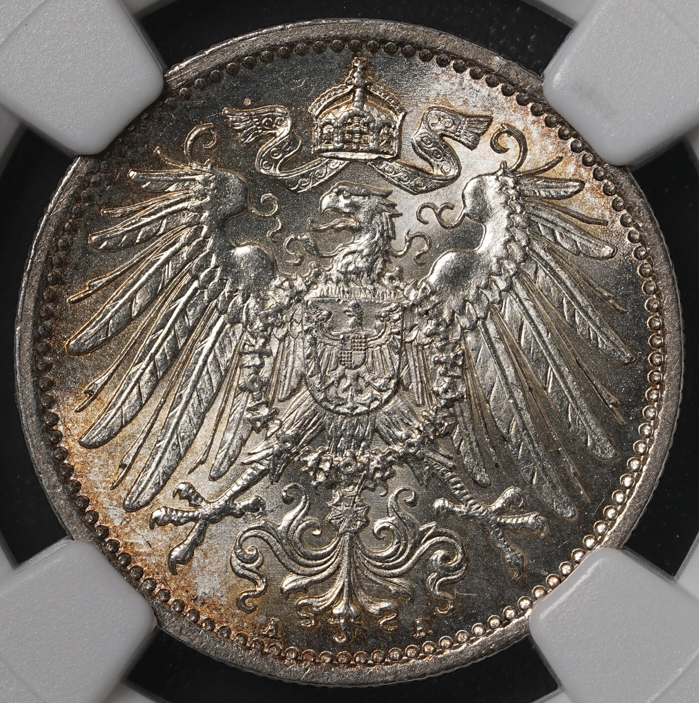修遠堂世界钱币第五十五期 全场包邮 NGC MS64 1905年德意志第二帝国1马克银币 A厂铭