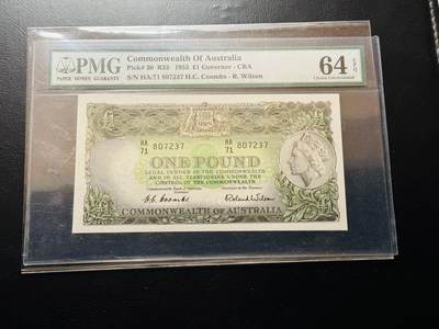 第七十三场，年前最后一场！（赠送蛇钞！） - 澳大利亚1953年初代版！PMG64E！最稀有的版本！
