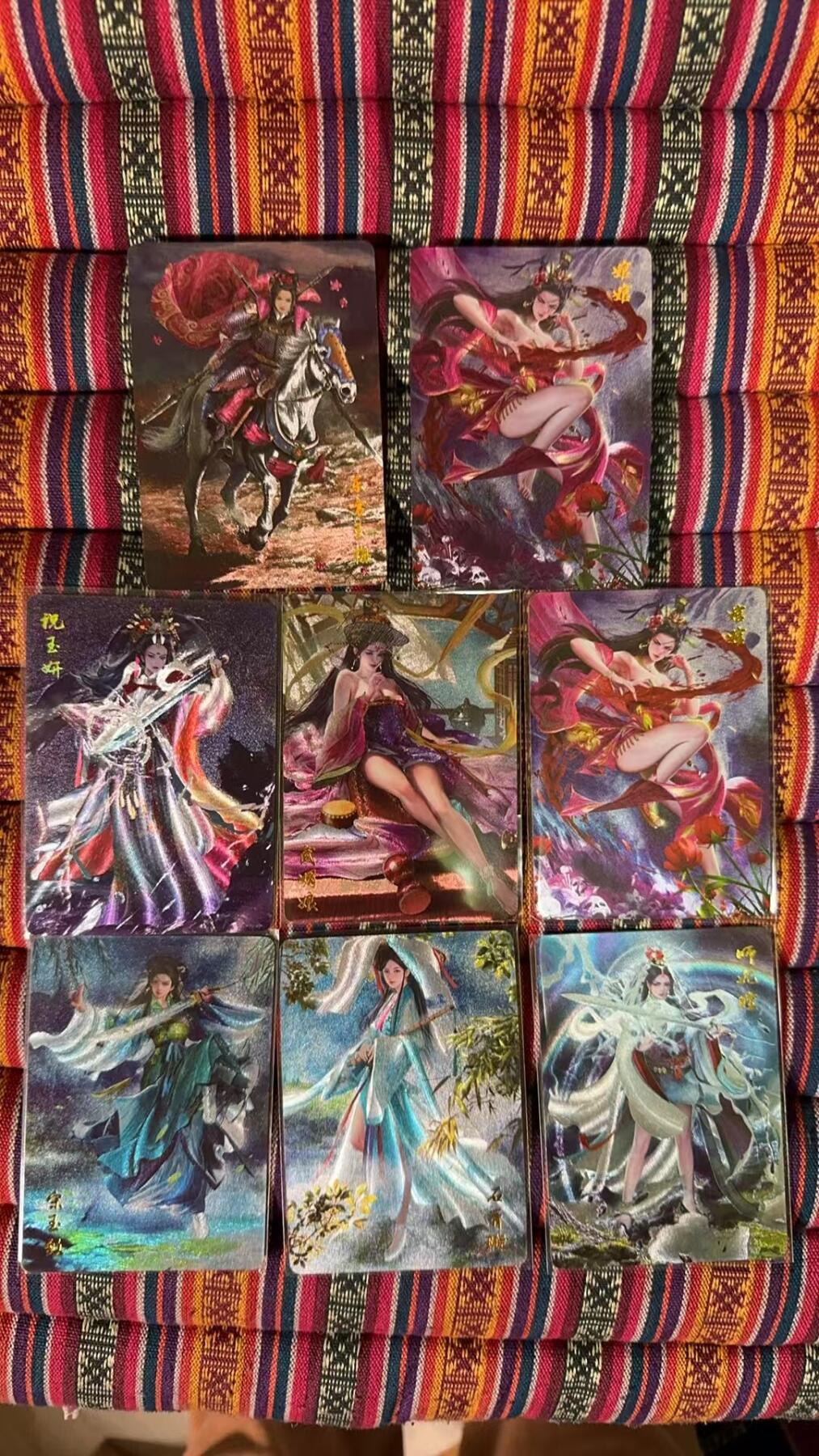 光影卡牌第五期，美女卡，五虎卡，签名卡，绝版卡，收拍品代拍 燎原隋唐特卡8张全，绝版稀有好卡，胡子怪兽绘制