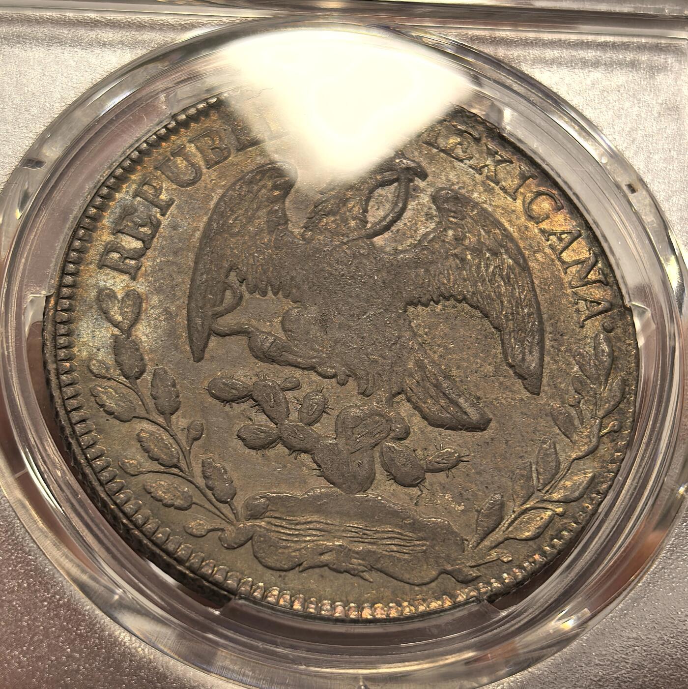 博洋堂世界钱币拍卖第108期（全场包邮） PCGS MS62 墨西哥Zs 1878 JS 8R鹰洋，Pittman旧藏，灰褐纸袋包浆。