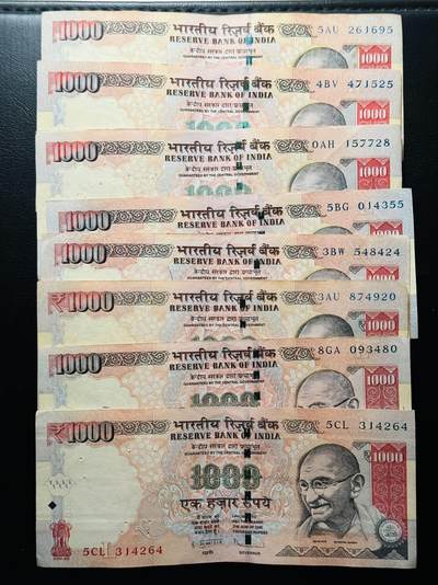 八十四场 - 印度1000一组8张！2006-2013，集齐所有年份！荧光漂亮！