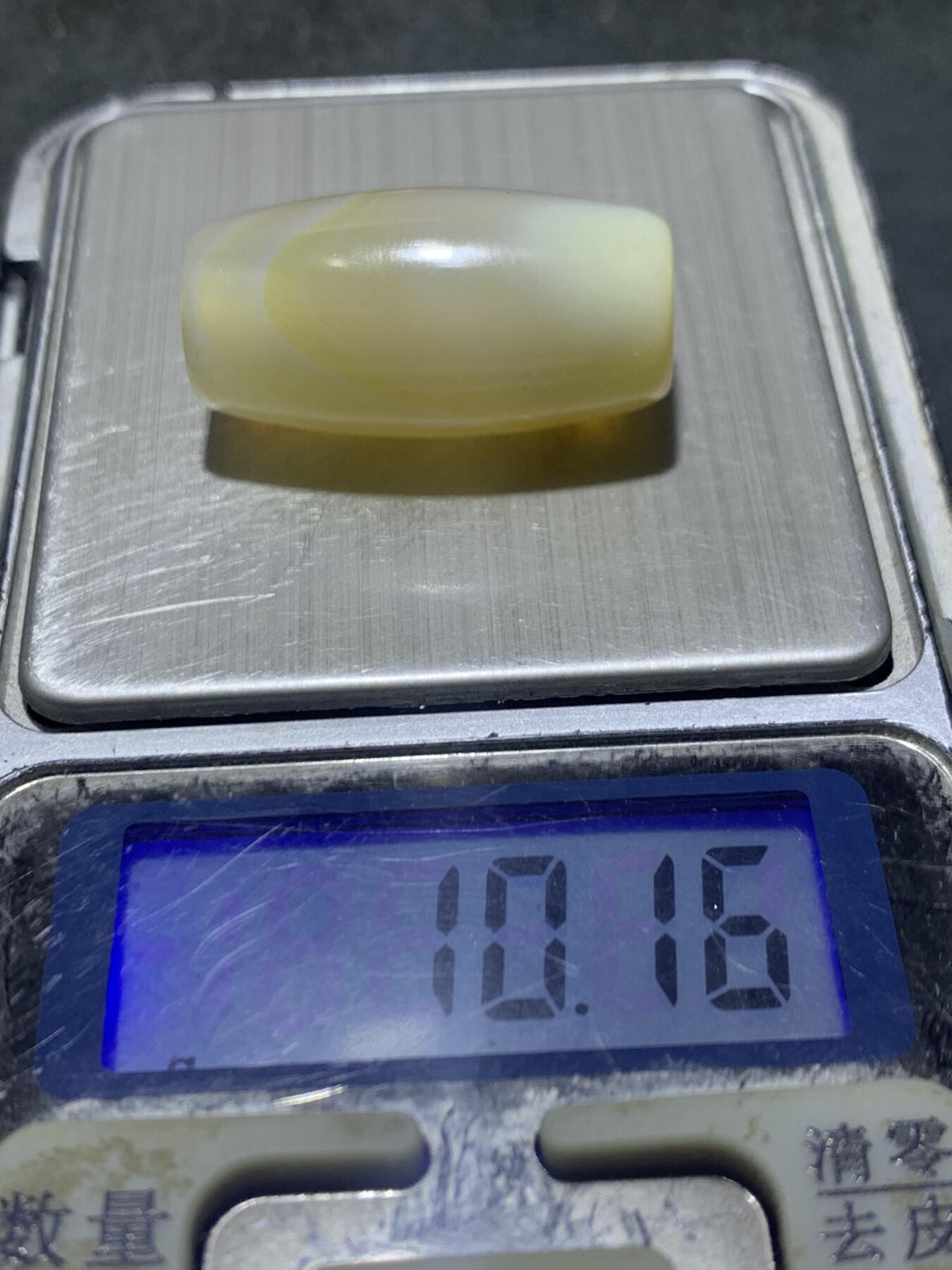 精美高玉化天眼纹缠丝玛瑙桶珠一颗