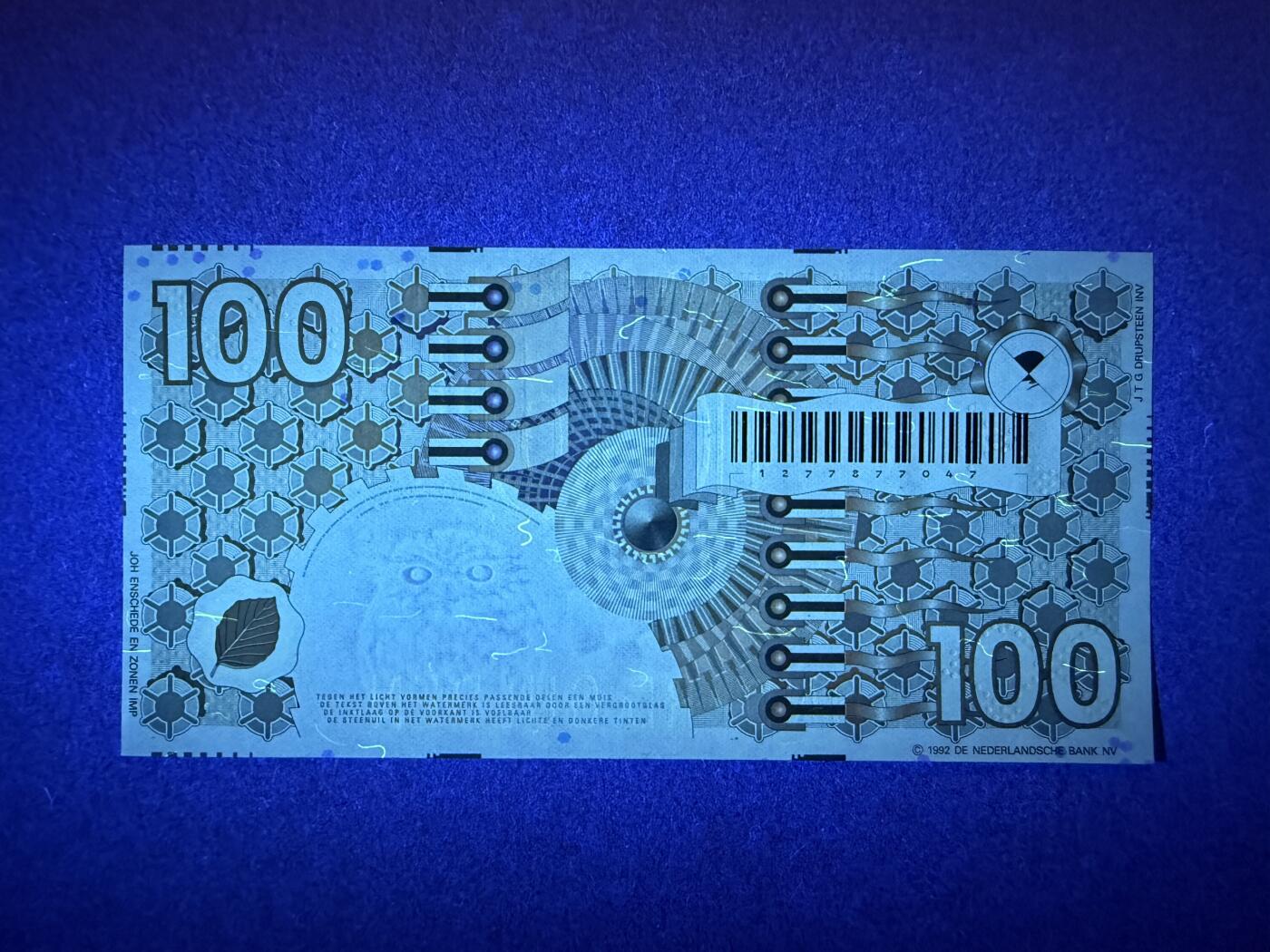 《张总收藏》184期-外币百拍春节前收官 荷兰100盾 UNC 1992年齿轮版