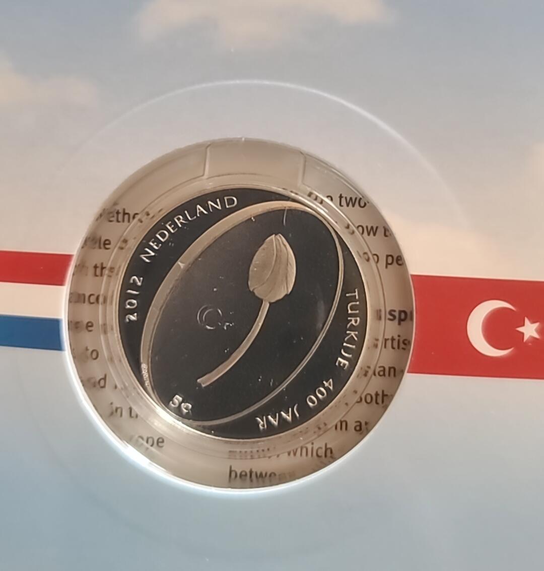 【币将精彩】世界钱币拍卖（2025-11-12） 荷兰2012年土耳其郁金花10欧元精制银币15.5克造币厂卡币