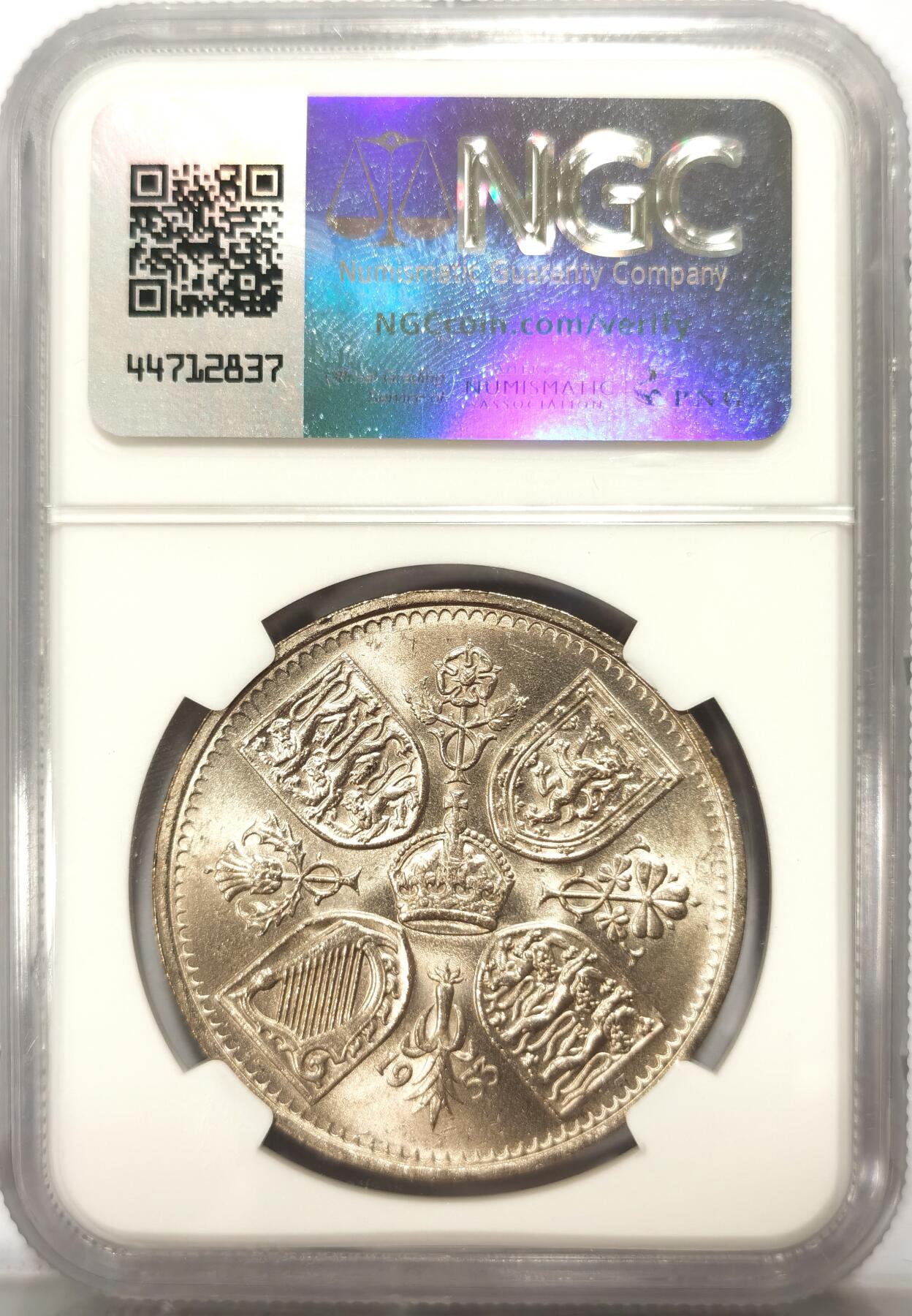 博洋堂世界钱币拍卖第108期（全场包邮） NGC MS66 英国1953年伊丽莎白二世登基纪念克朗，少见高分