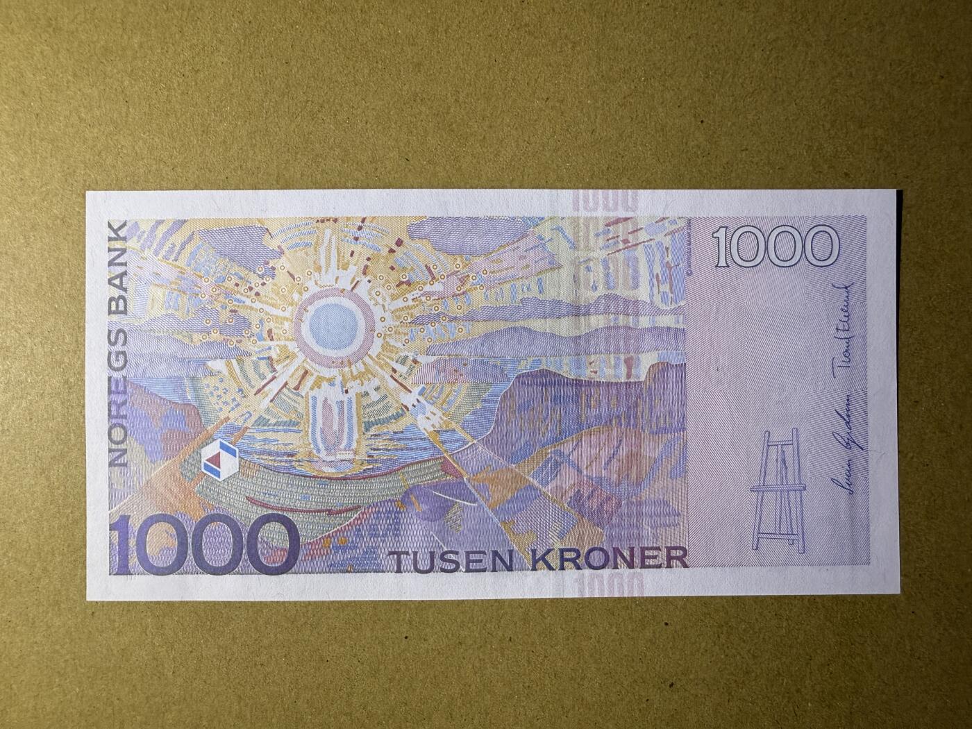 《张总收藏》184期-外币百拍春节前收官 挪威1000克朗 UNC 2004年 画家蒙克 全程无47
